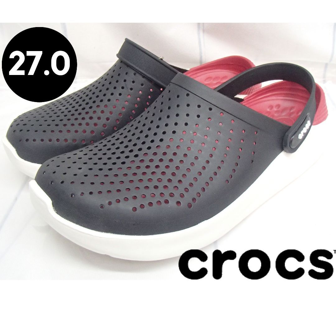 クロックス】204592 メンズ クロッグサンダル crocs ブラック×レッド