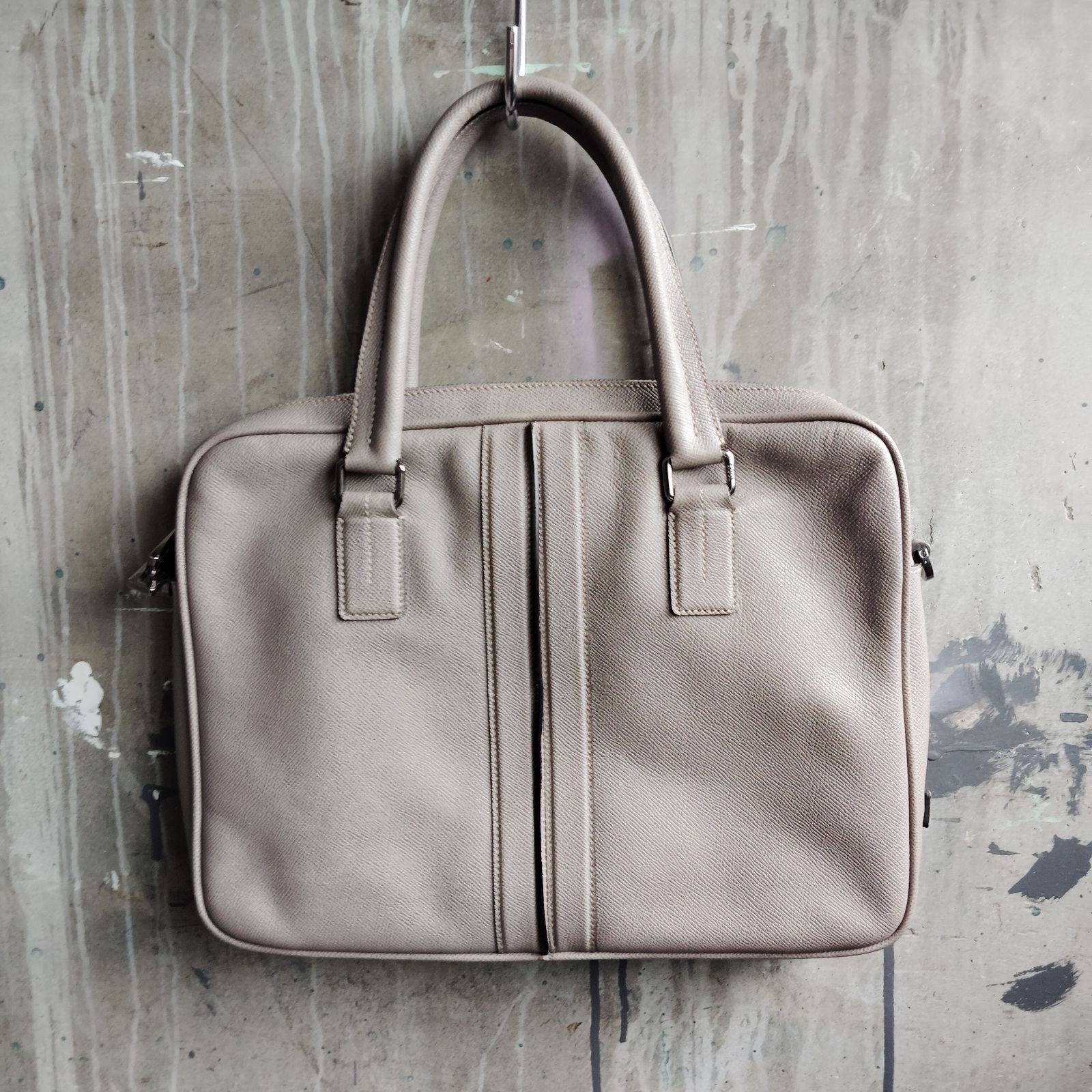 TOD'S レザー2WAYブリーフケース ビジネスバッグ ショルダー付属