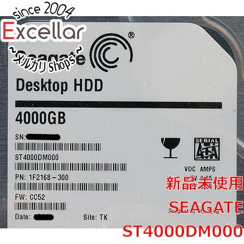 [bn:0] SEAGATE製HDD　ST4000DM000　4TB SATA600