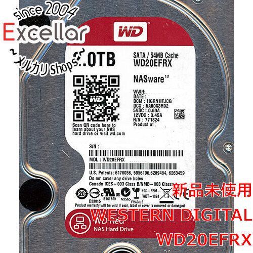 [bn:7] Western Digital製HDD　WD20EFRX　2TB SATA600