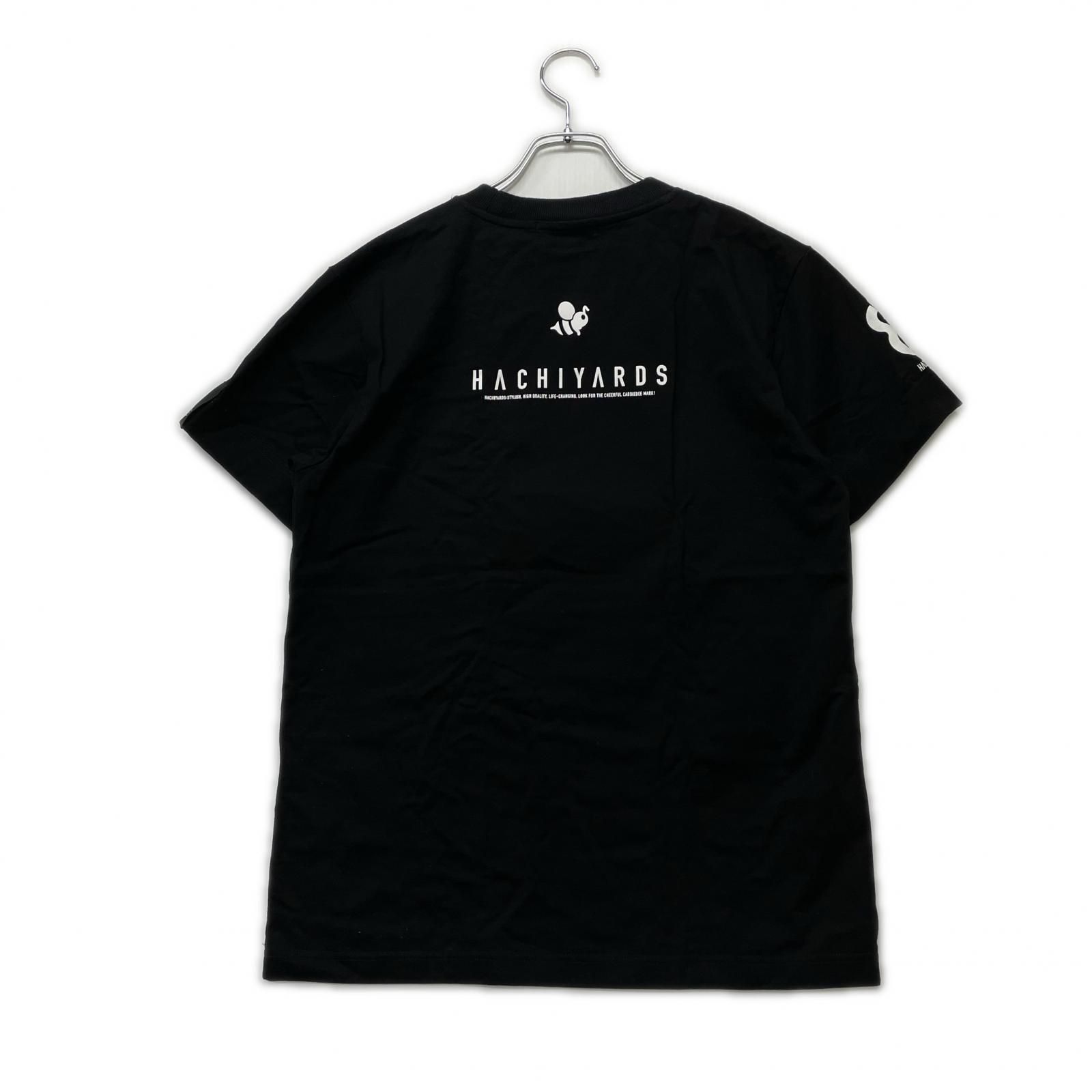 中古 メンズ ハチヤーズ 8YARDS 半袖シャツ L ブラック ストレッチ