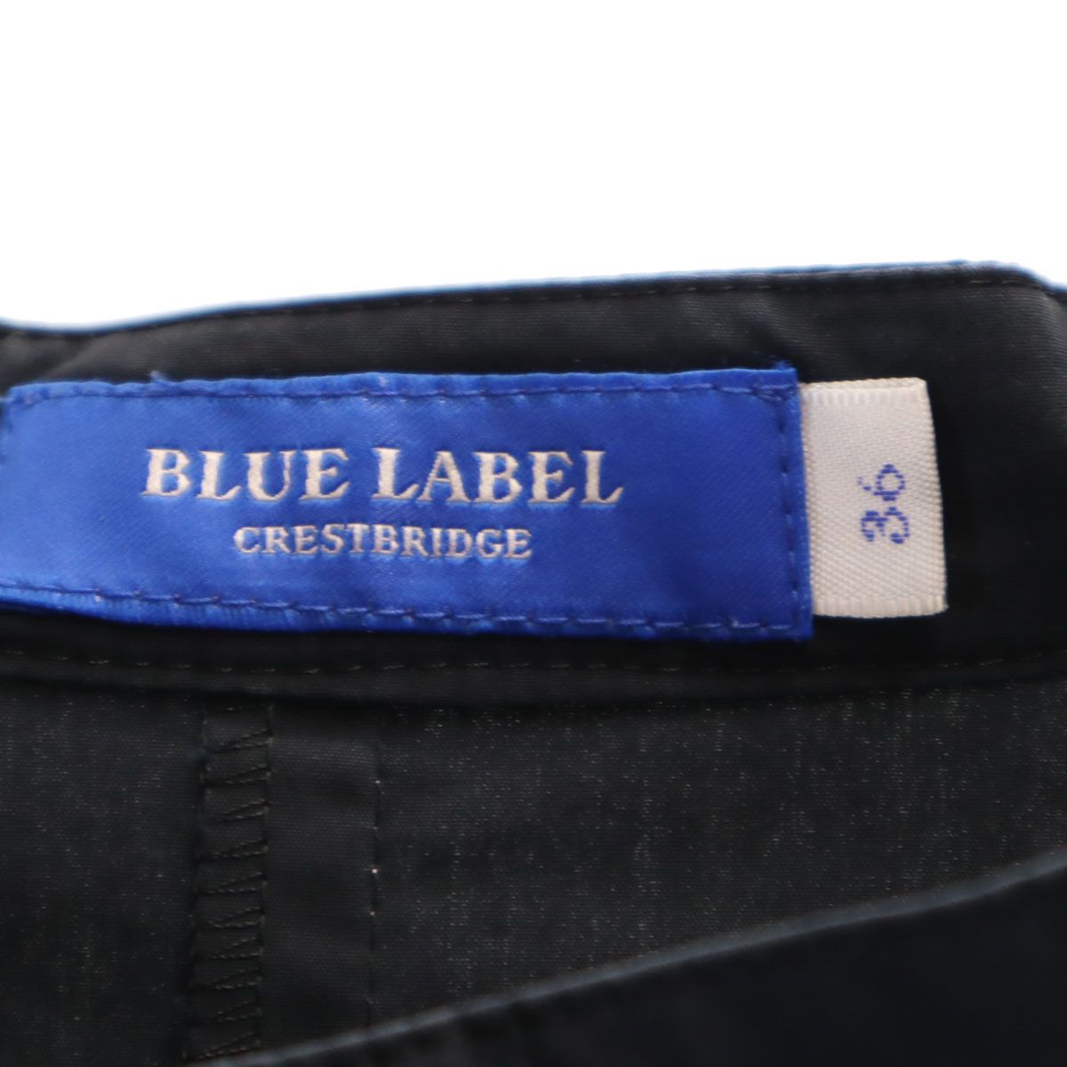 ブルーレーベルクレストブリッジ バンドカラー 長袖 ロング シャツワンピース36 BLUE LABEL CRESTBRIDGE ブルーレーベルクレストブリッジ 長袖 シャツ