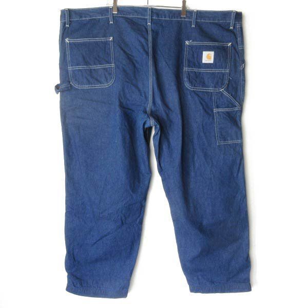 星タグ 80s-90s USA製 carhartt B03 デニム ペインターパンツ 紺 54×32