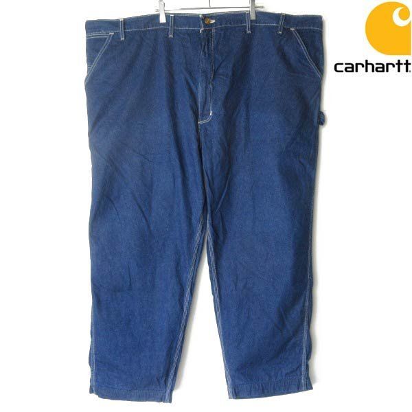 星タグ 80s-90s USA製 carhartt B03 デニム ペインターパンツ 紺 54×32