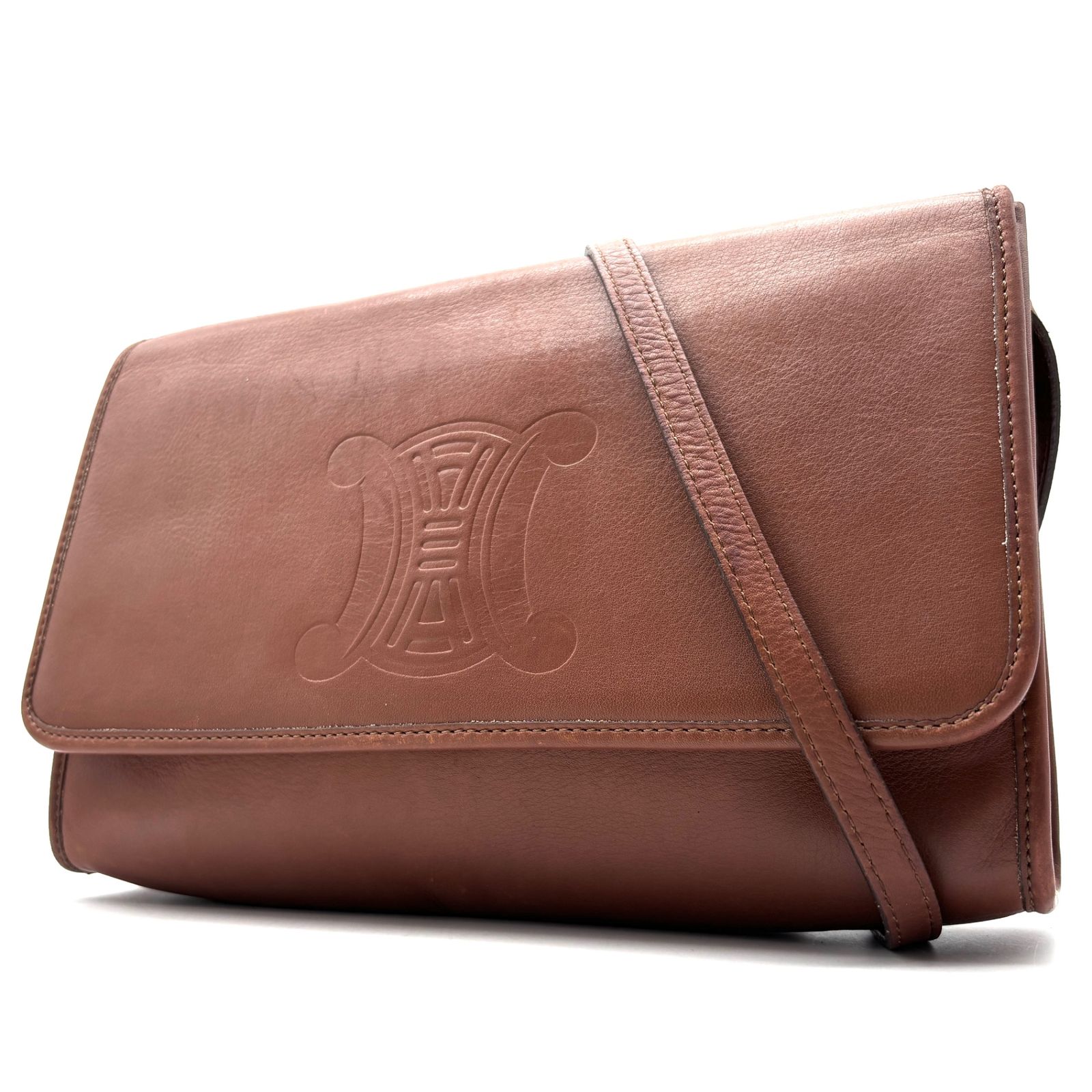 美品 セリーヌ CELINE トリオンフ ショルダーバッグ ポシェット 