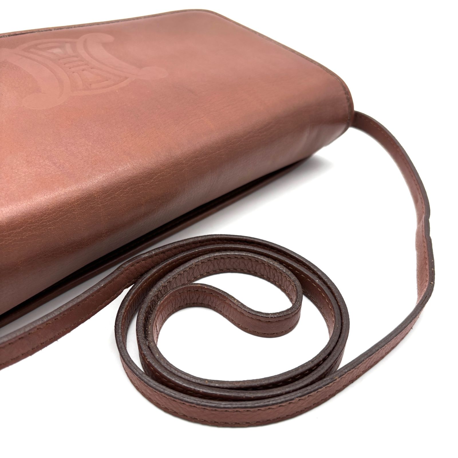 美品 セリーヌ CELINE トリオンフ ショルダーバッグ ポシェット 