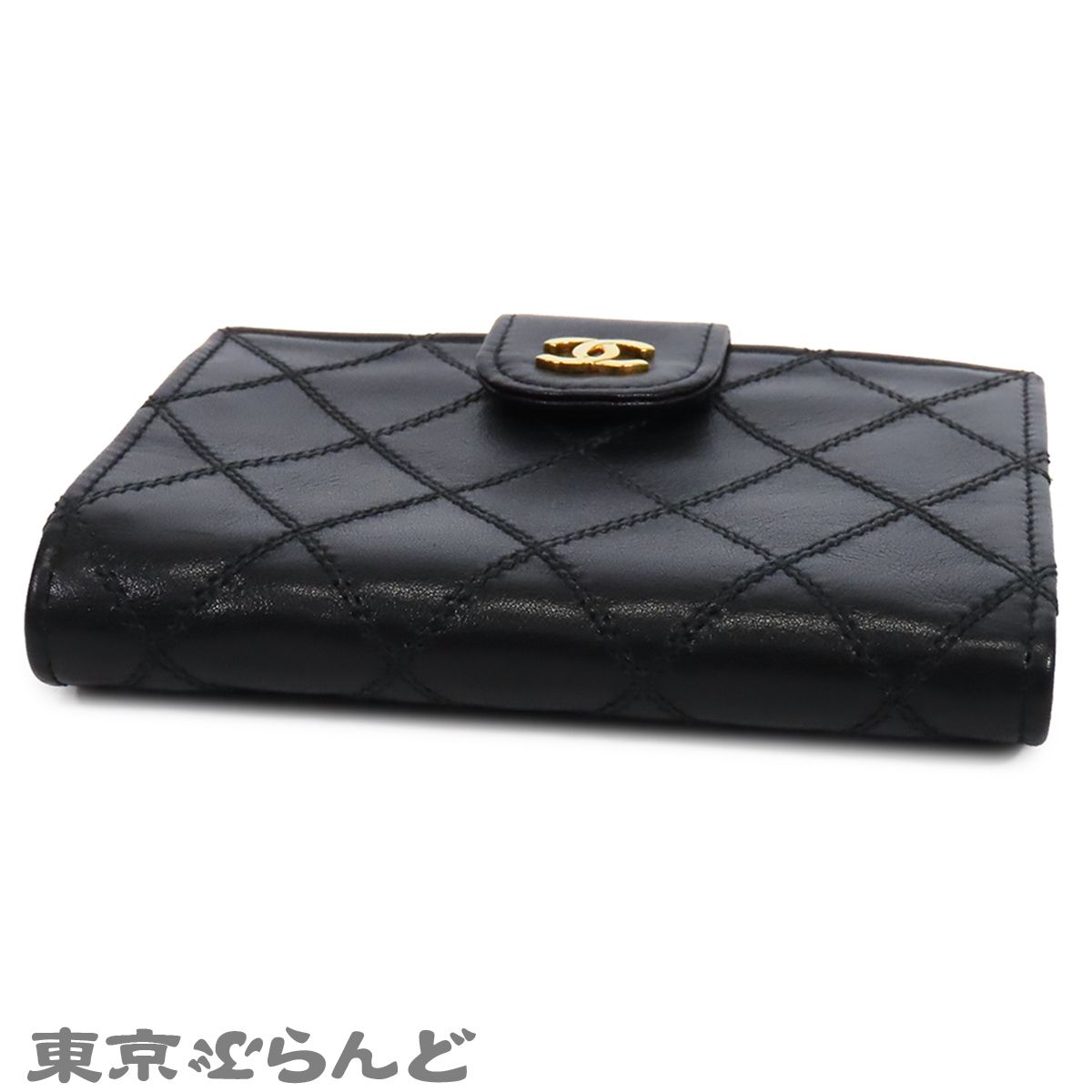 シャネル CHANEL ビコローレ コンパクトウォレット ブラック 黒