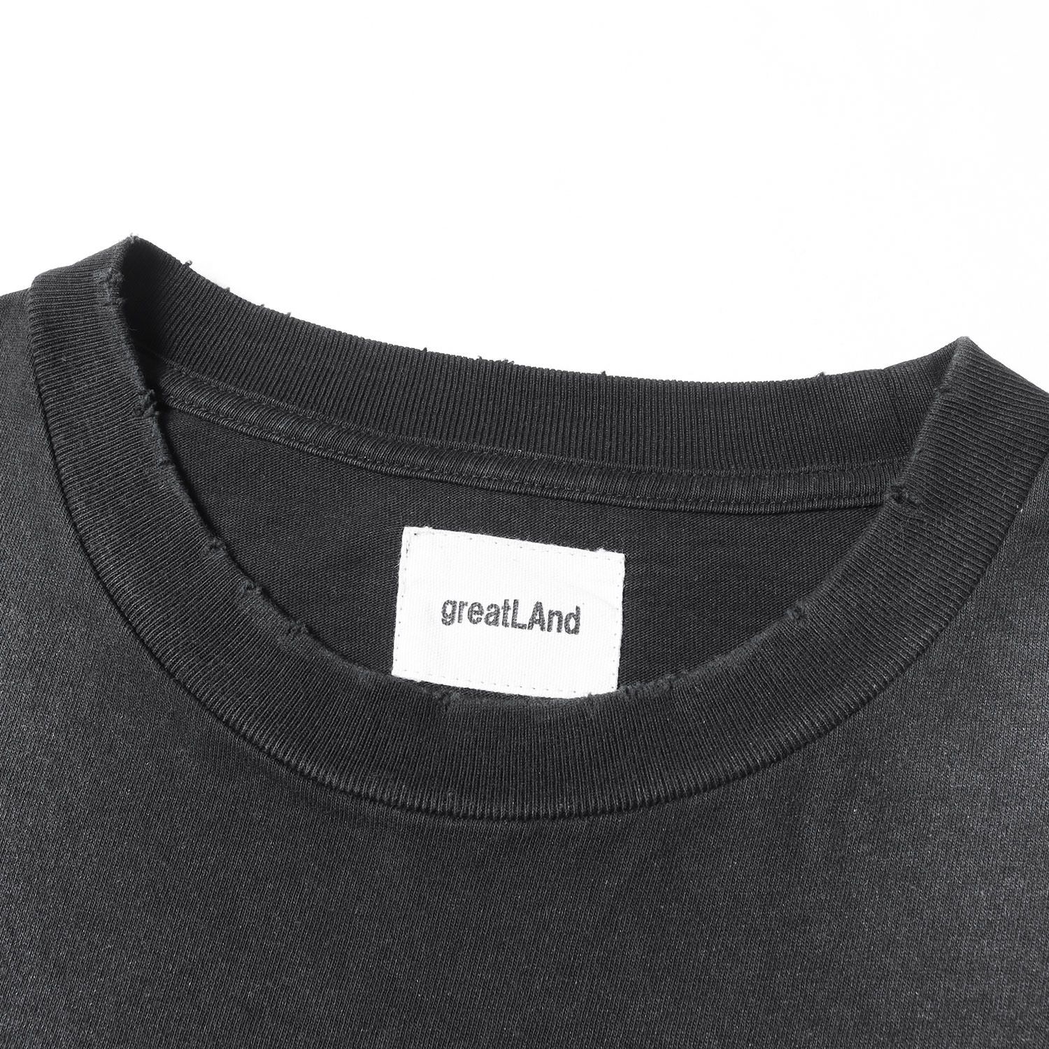美品】greatLAnd グレートランド Tシャツ ブラック 黒 サイズ:記載なし