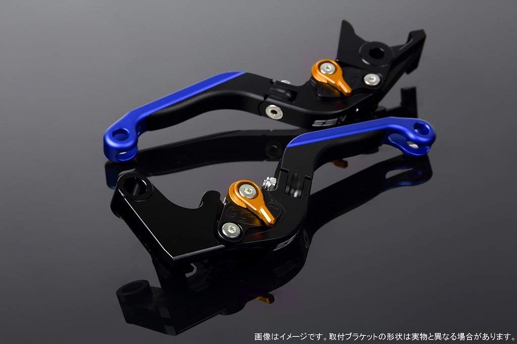 新品 SSK スピードラ アジャストレバーセット 可倒延長式 レバー本体カラー:マットブラック アジャスターカラー:マットゴールド エクステンションカラー:マットブルー HONDA ADV150 KF38