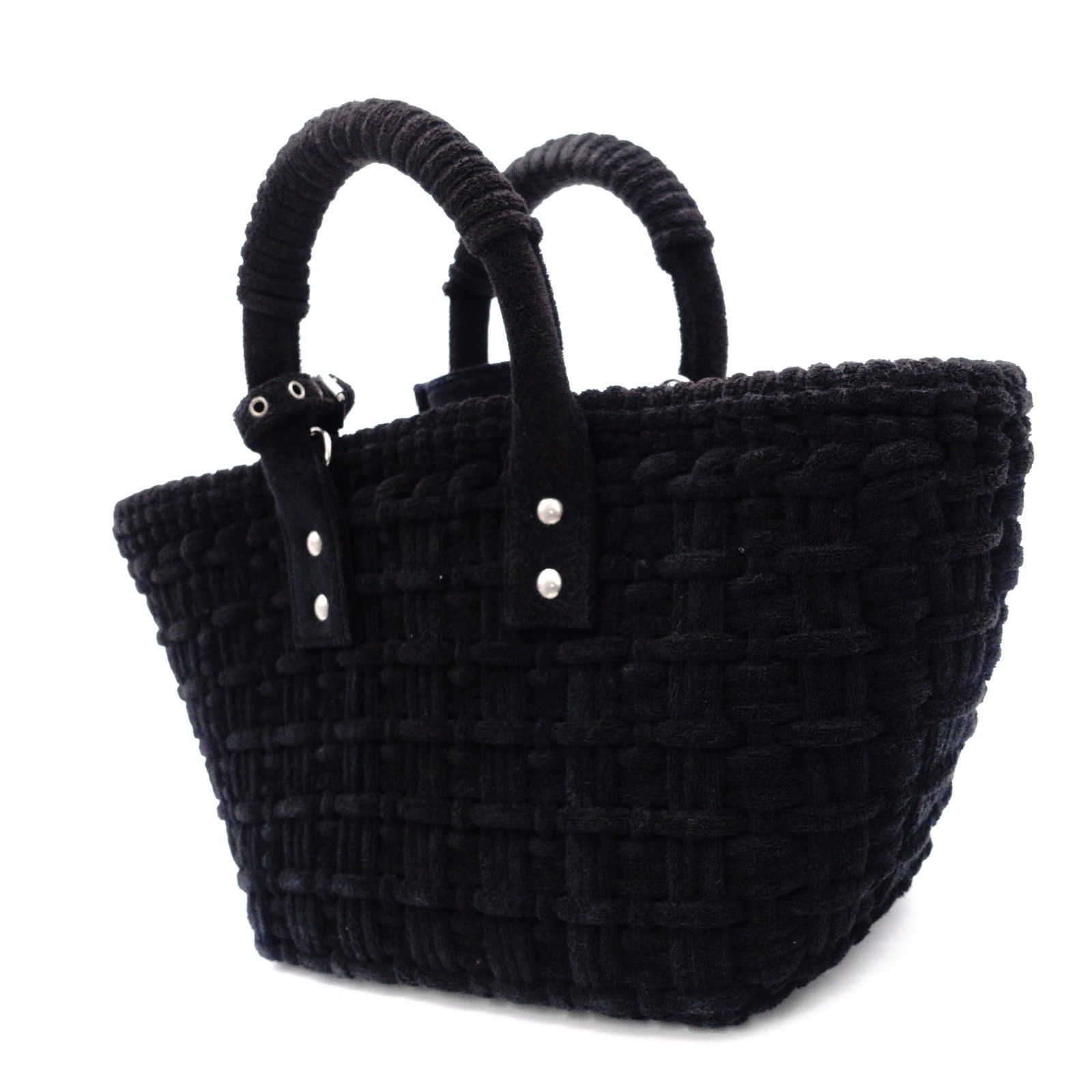 BALENCIAGA バレンシアガ ビストロ XS ハンドバッグ コットン ブラック