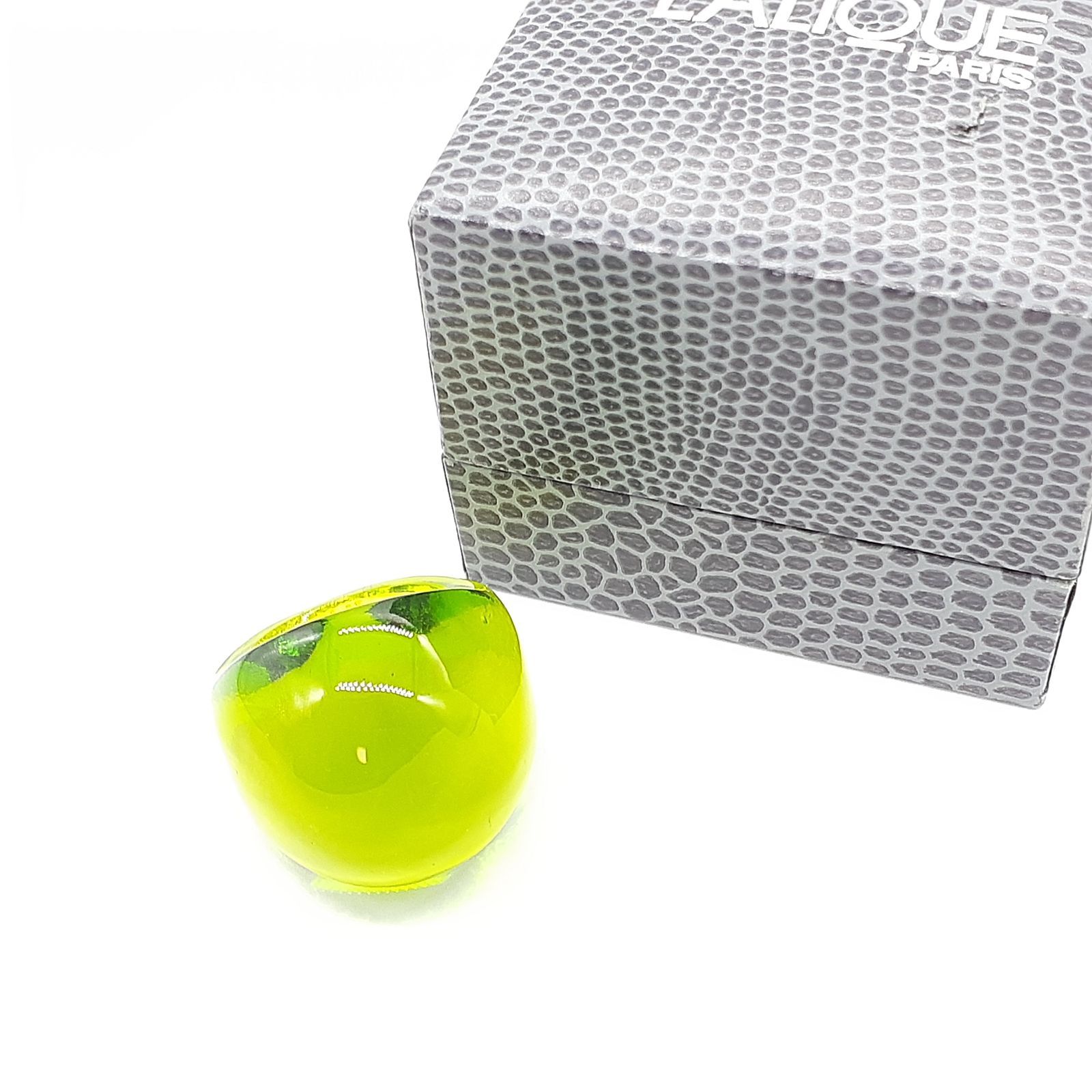 LALIQUE ラリック リング カボションリング ガラス グリーン B6052904