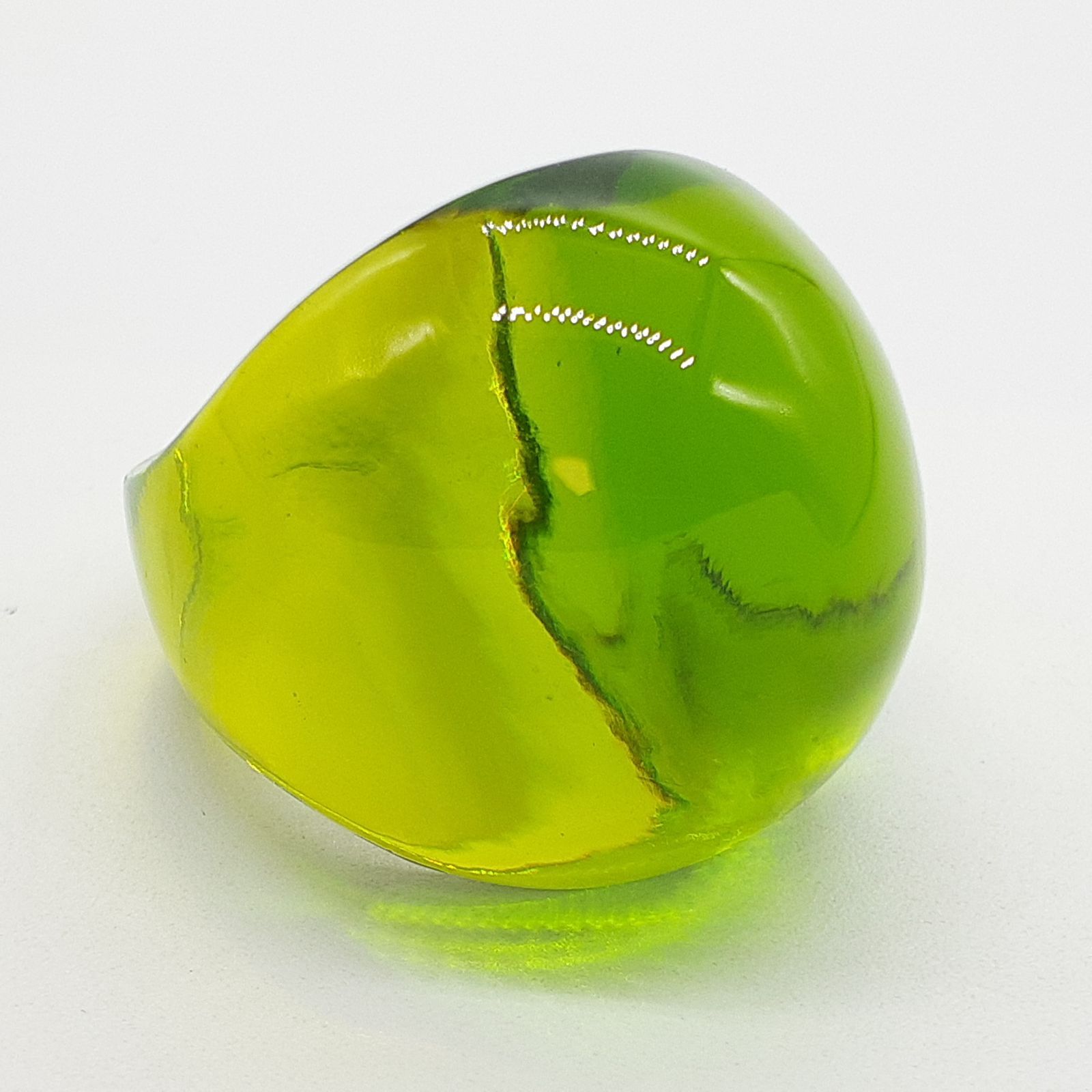LALIQUE ラリック リング カボションリング ガラス グリーン B6052904