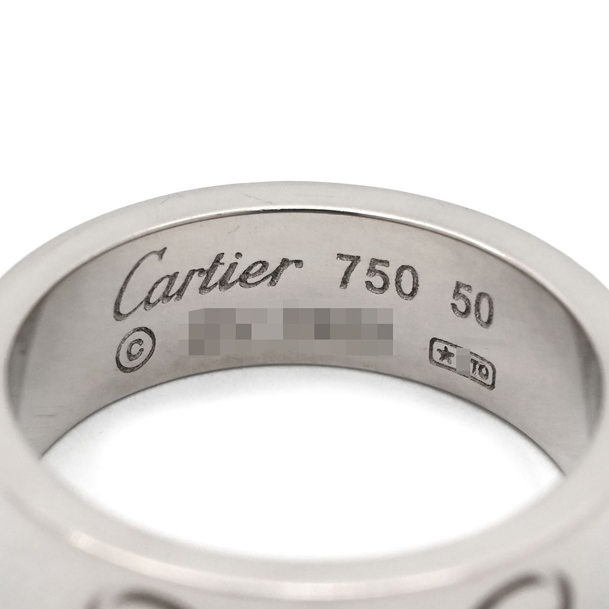 カルティエ Cartier リング 指輪 ラブリング ホワイトゴールド #50 