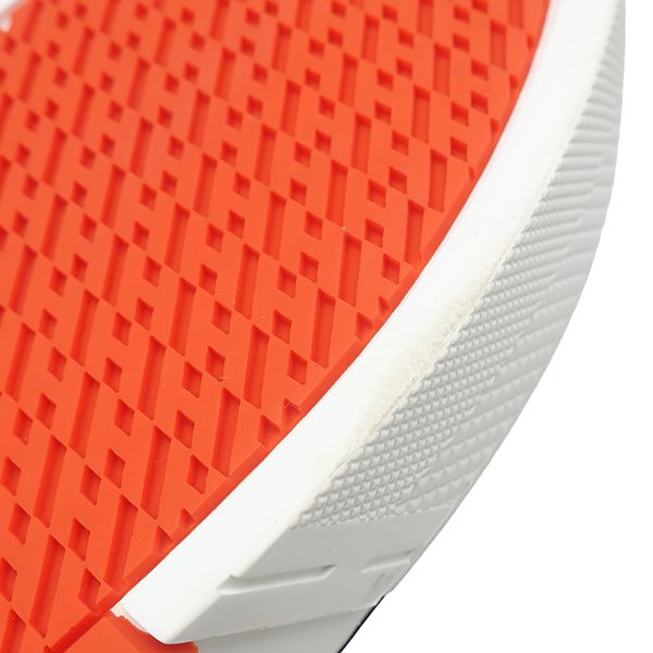 エルメス HERMES スニーカー ハイカット キャンバス レザー ホワイト×オレンジ #40.5 白 黒 オレンジ ソルド品 H231714Z【中古】 エルメス HERMES スニーカー ハイカット キャンバス レザー ホワイト
