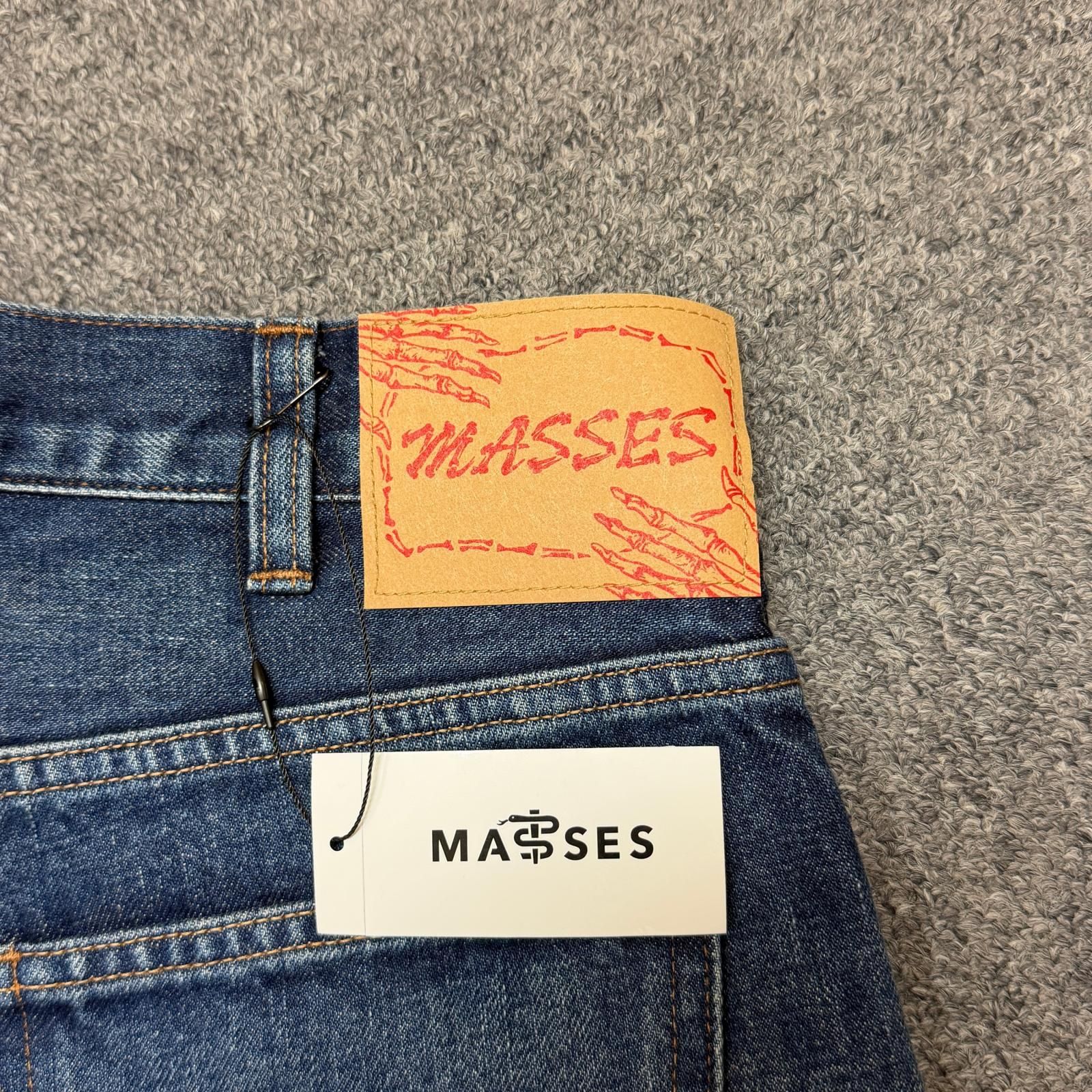 参考上代51480円 未使用 MASSES DENIM 5P PANTS SL H.WASH ファイブ 