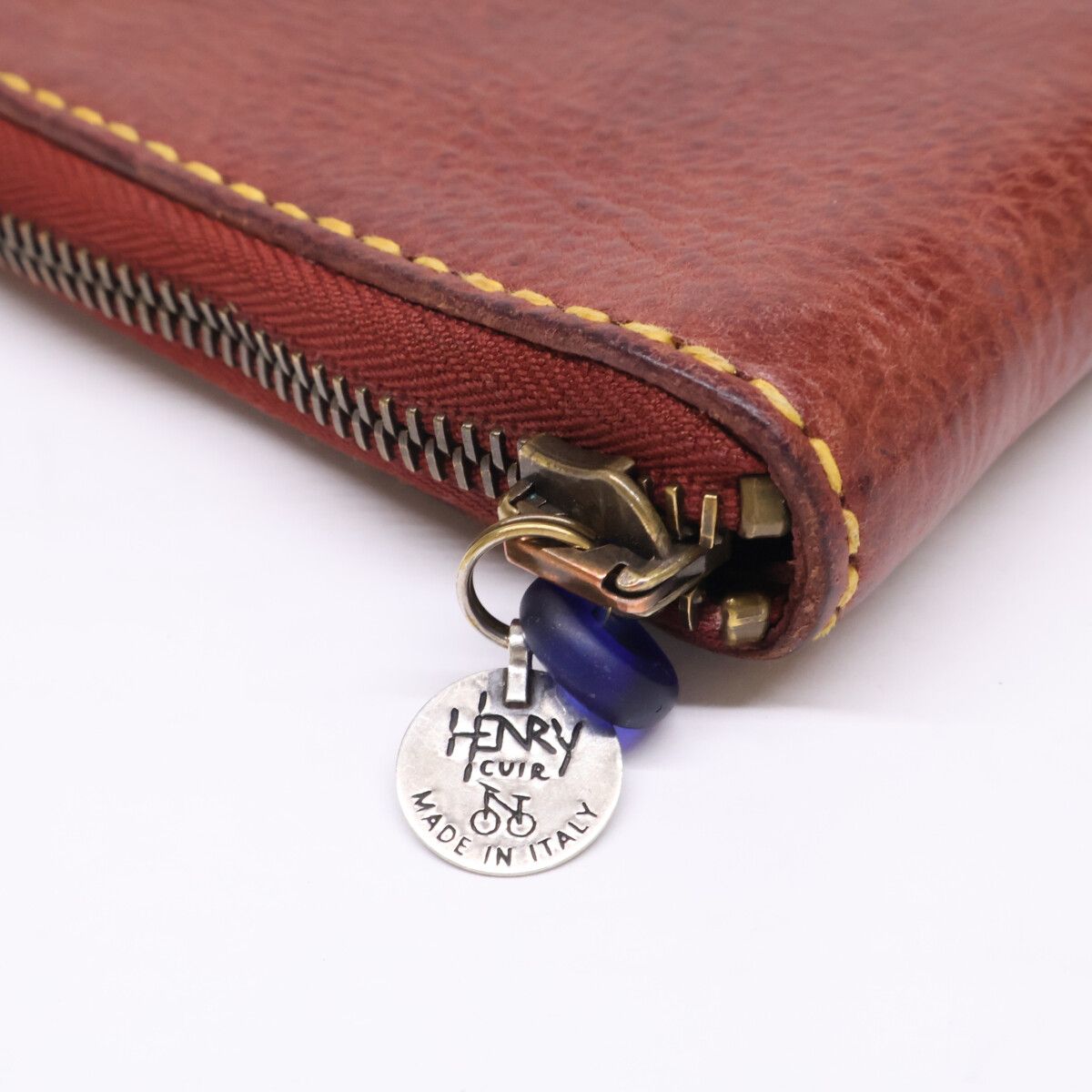HENRY CUIR アンリークイール DOREMI CROSS 自転車刺繍 ラウンドジップ
