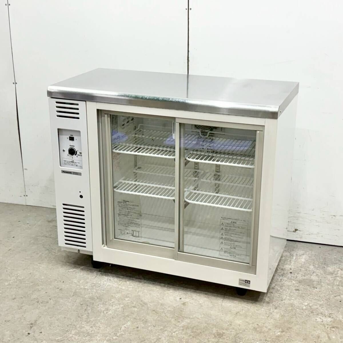 パナソニック テーブル形冷蔵ショーケース SMR-V941C W900×D450×H800 単相100V スライド扉 台下ショーケース 2023年製 中古 厨房