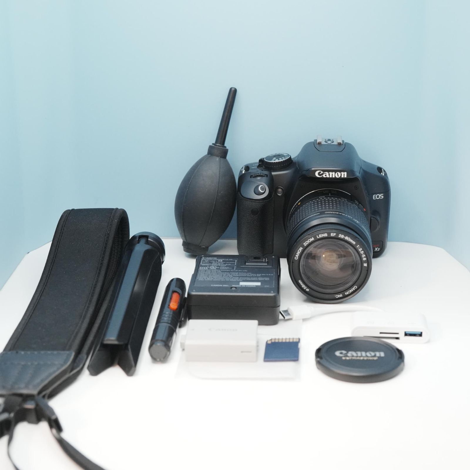 Canon EOS Kiss X2 一眼レフ スマホ転送OK フルセット 美品 a6628