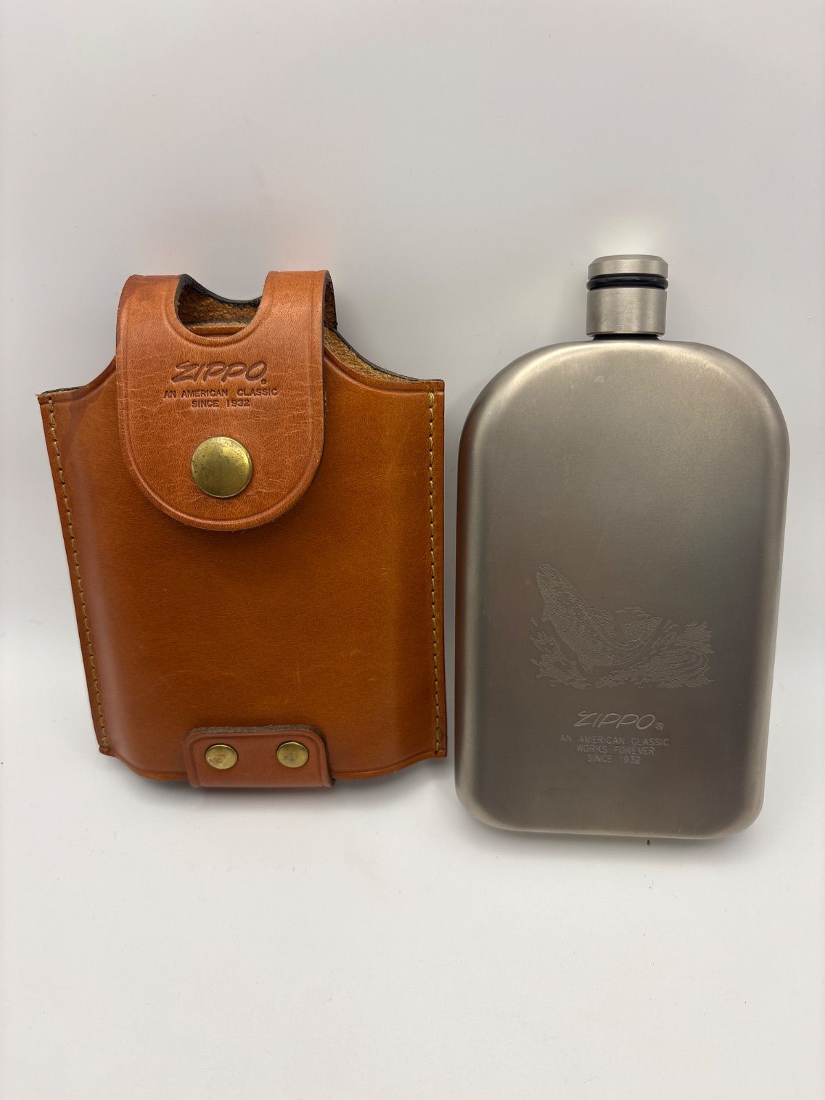 レア】Zippo スキットル フラスコ トラウト フィッシュ 希少モデル