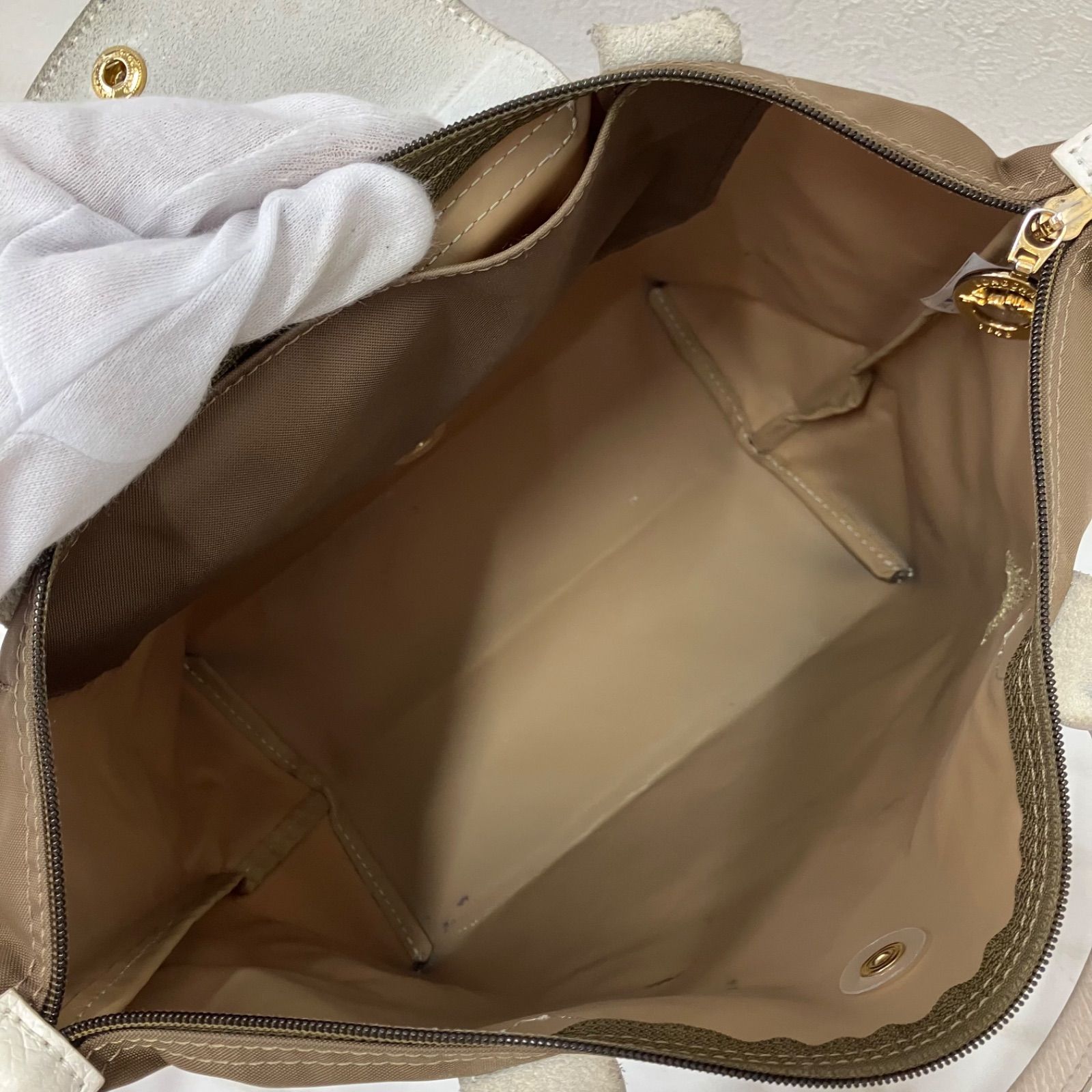 4005 LONGCHAMP ロンシャン ハンドバッグ ルプリアージュ カーキ 
