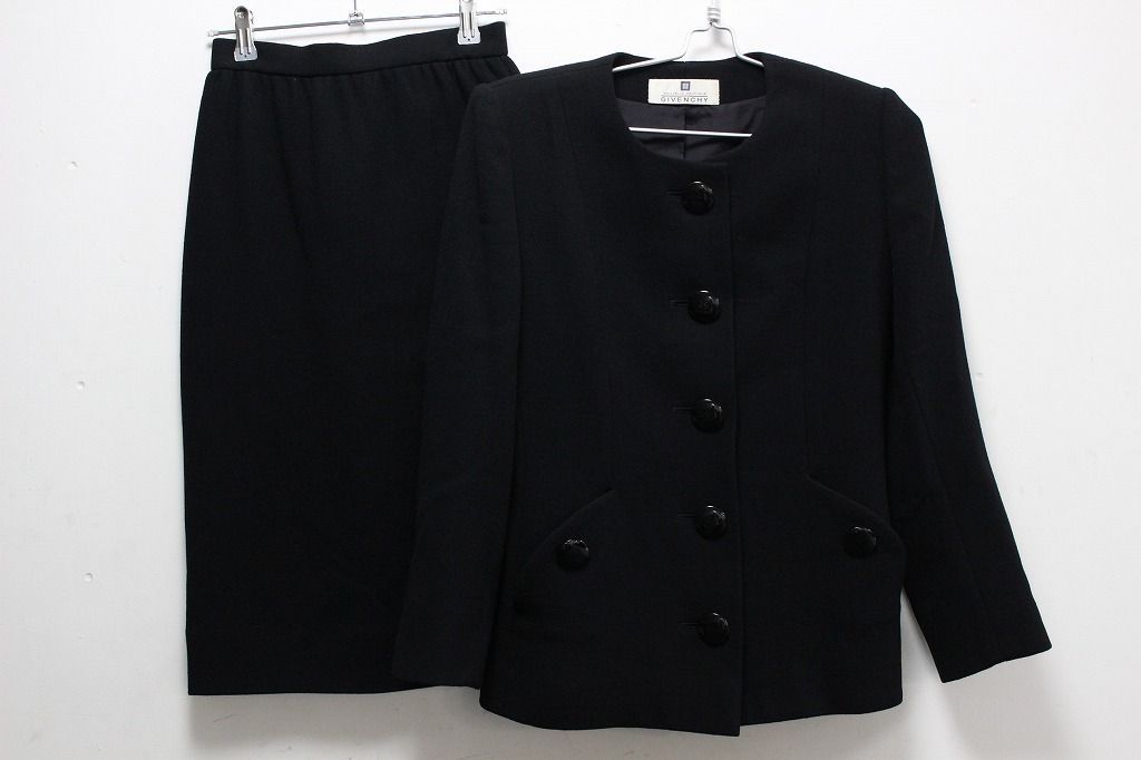 Nouvelle Boutique Givenchy ジバンシィ セットアップ ジャケット スカート ブラックフォーマル 90年代 サイズ8号 6-N202/1/080