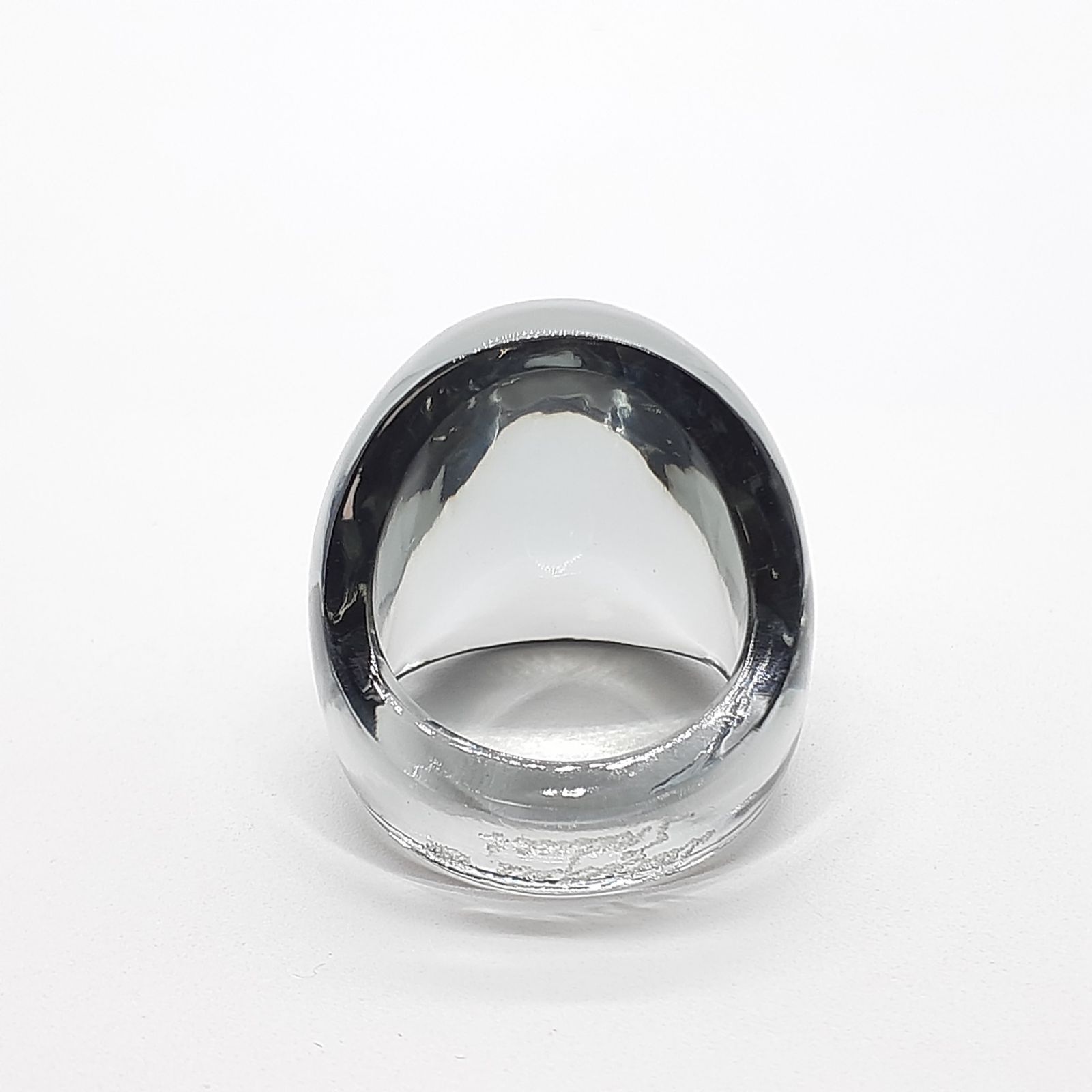 LALIQUE ラリック リング カボションリング ガラス クリア グレー
