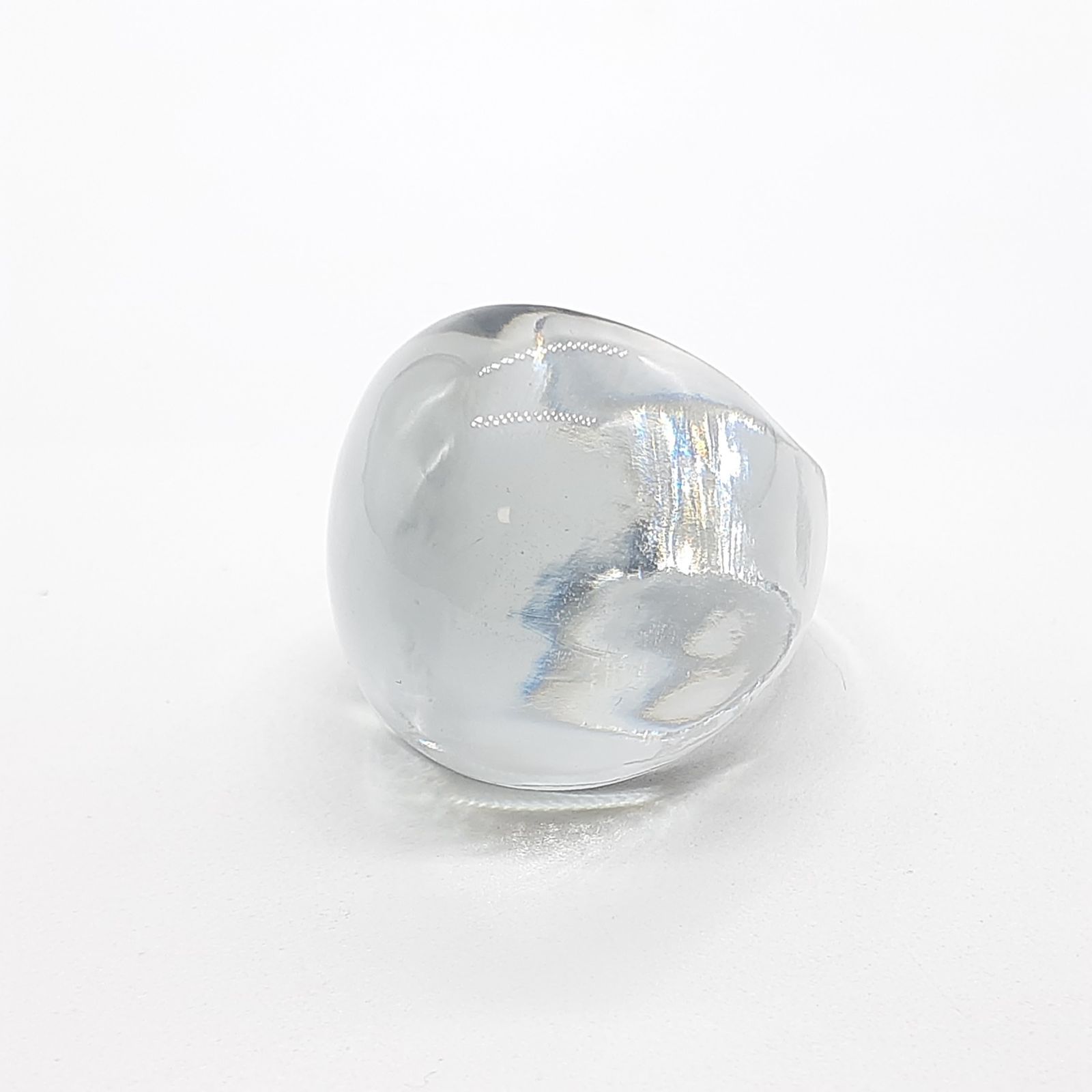 LALIQUE ラリック リング カボションリング ガラス クリア グレー
