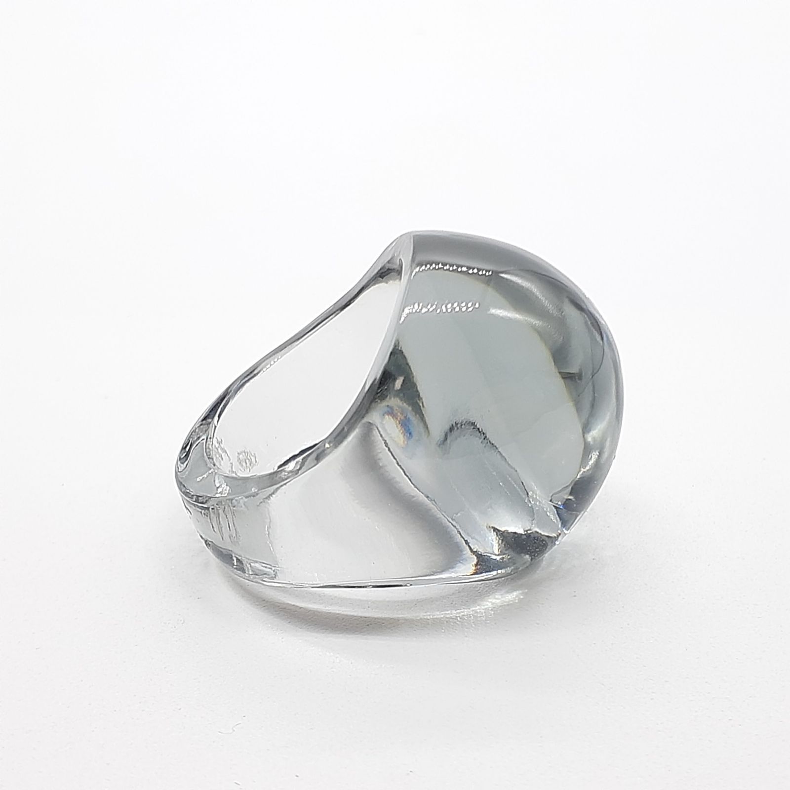 LALIQUE ラリック リング カボションリング ガラス クリア グレー