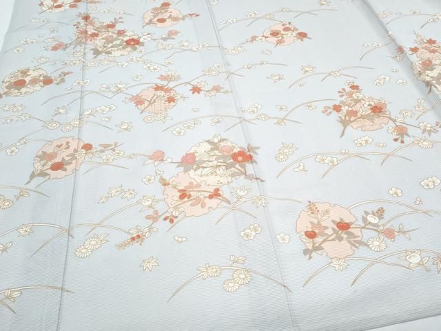 平和屋着物＊夏物 訪問着 刺繍 絽 雪輪花文 正絹 逸品 CABG8709th