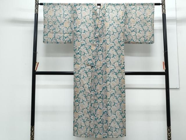 平和屋着物＊夏物　長襦袢　更紗花文　洗える着物　CABG8641th