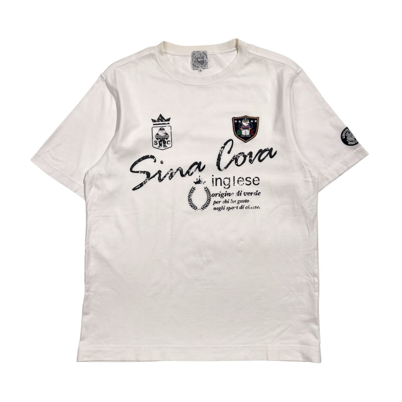 新作　シナコバ半袖ホワイト　M SINA COVA シナコバ デザイン 半袖 Tシャツ M /ホワイト系 メンズ