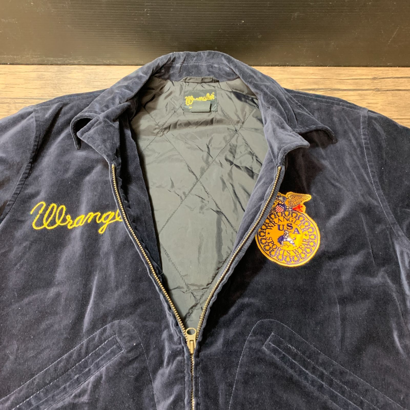 むつ75-060106][併売] Wrangler/ラングラー 90s 別珍 中綿 FFA ベロア