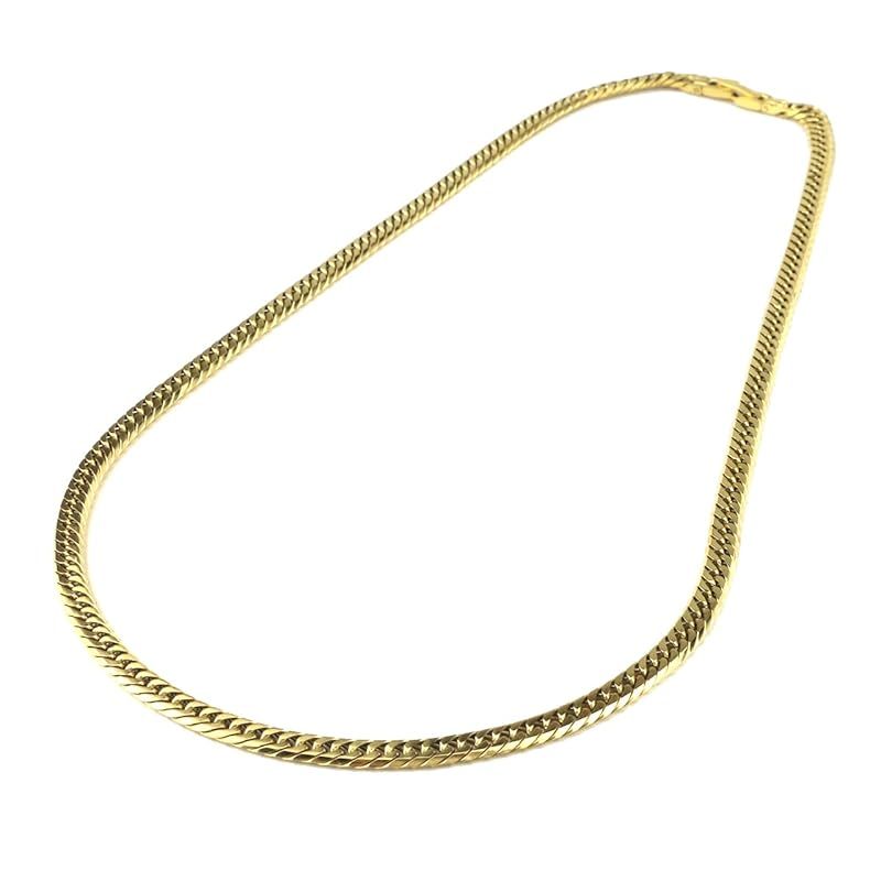 [e-housekiya] チタンネックレス 喜平 ネックレス 50cm 幅4.5mm シルバー 6面ダブル 喜平ネックレス メンズ チェーン チタン つけっぱなし 金属アレルギー 男性 アレルギー対応 シンプル アクセサリー ギフト プレゼント 0