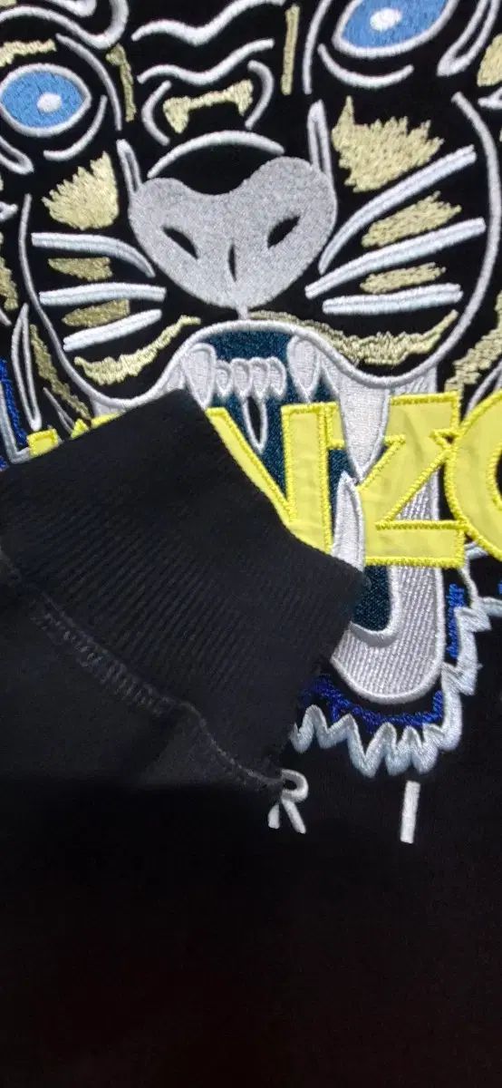 KENZO タイガー 刺繍 スウェット ブラック M
