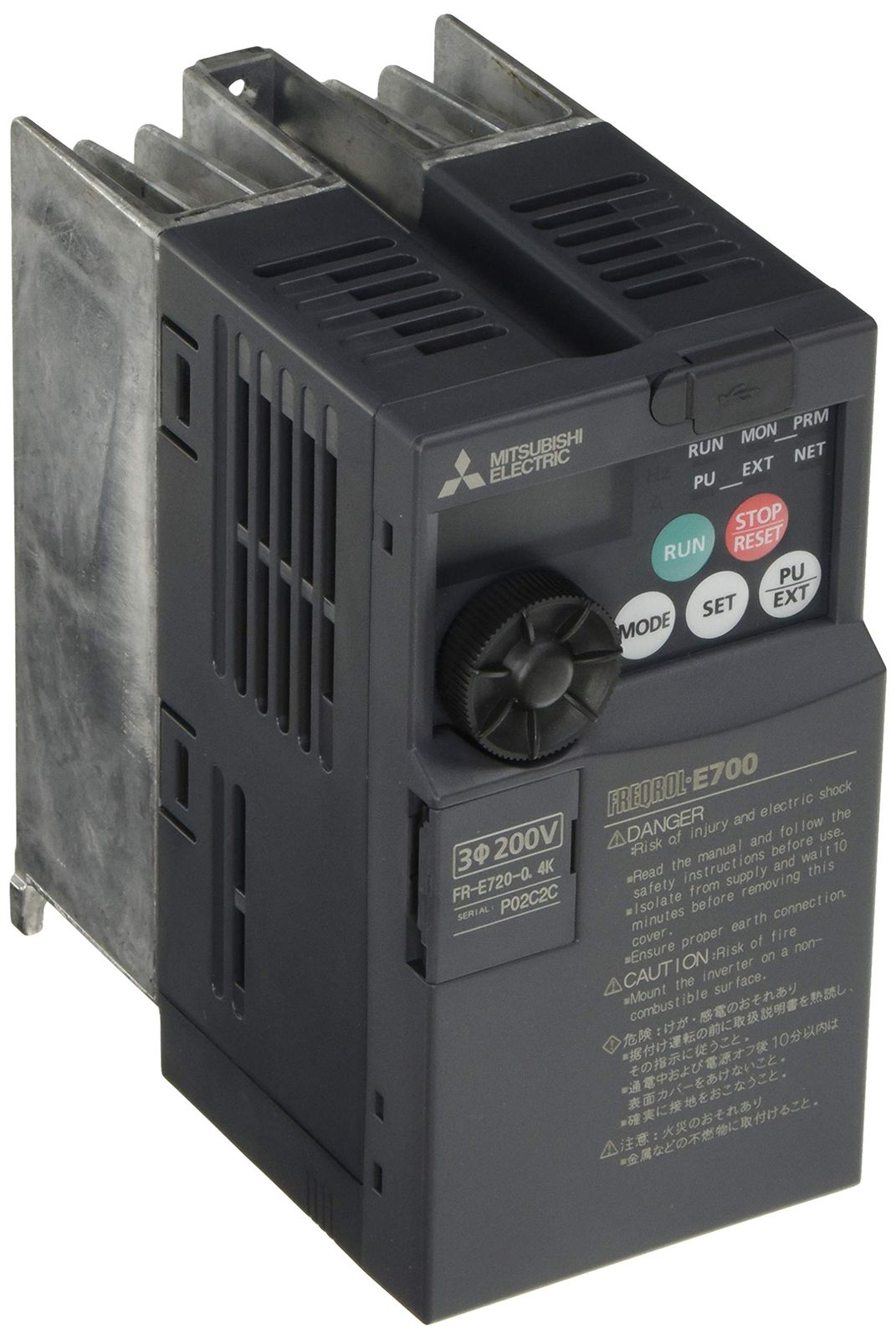 三菱電機 小型パワフルインバータ FR-E720-0.4K ブラック [FR-E720-0.4K] [单品]