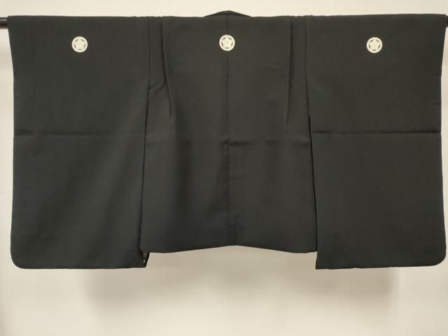 平和屋着物[]七五三　男の子　黒紋付羽織　逸品　DABE7222ma