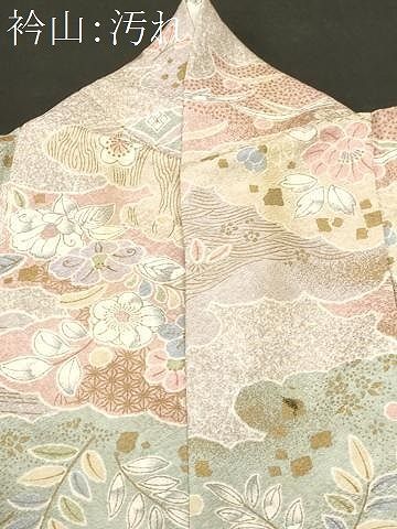 平和屋野田店□上質な小紋 辻が花 金彩 逸品 BAAH3302ph 【公式通販】