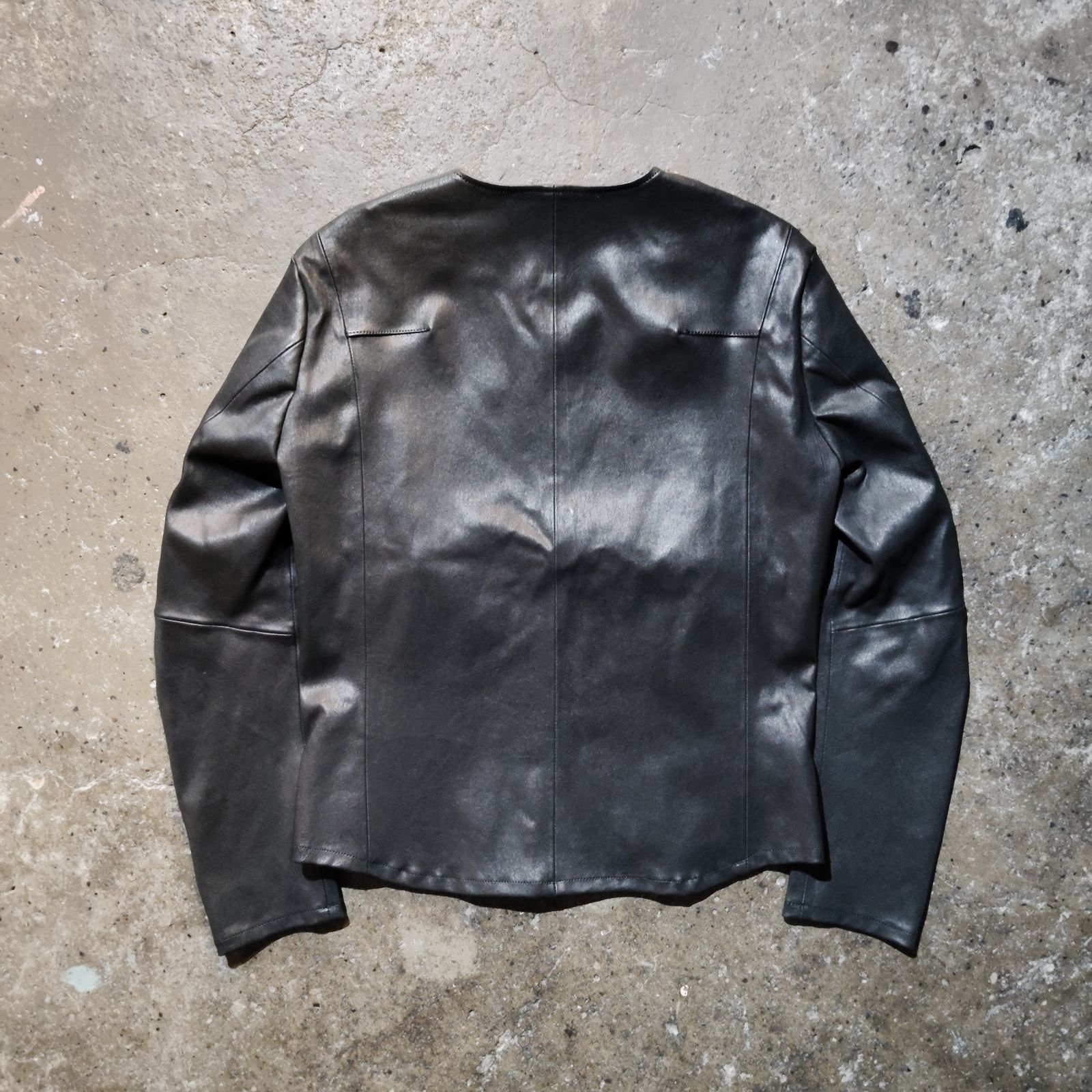 FranCisT_MOR.K.S. ジャケット size3 FranCisT_MOR.K.S. STRETCH LAMB LEATHER V-NECK RIDERS JACKET 3
