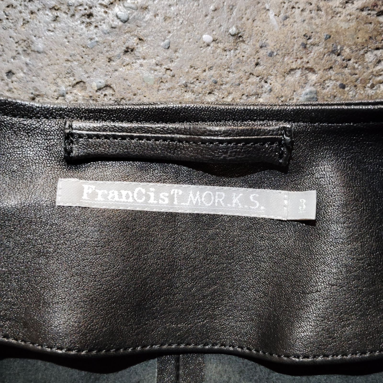 FranCisT_MOR.K.S. STRETCH LAMB LEATHER V-NECK RIDERS JACKET 3