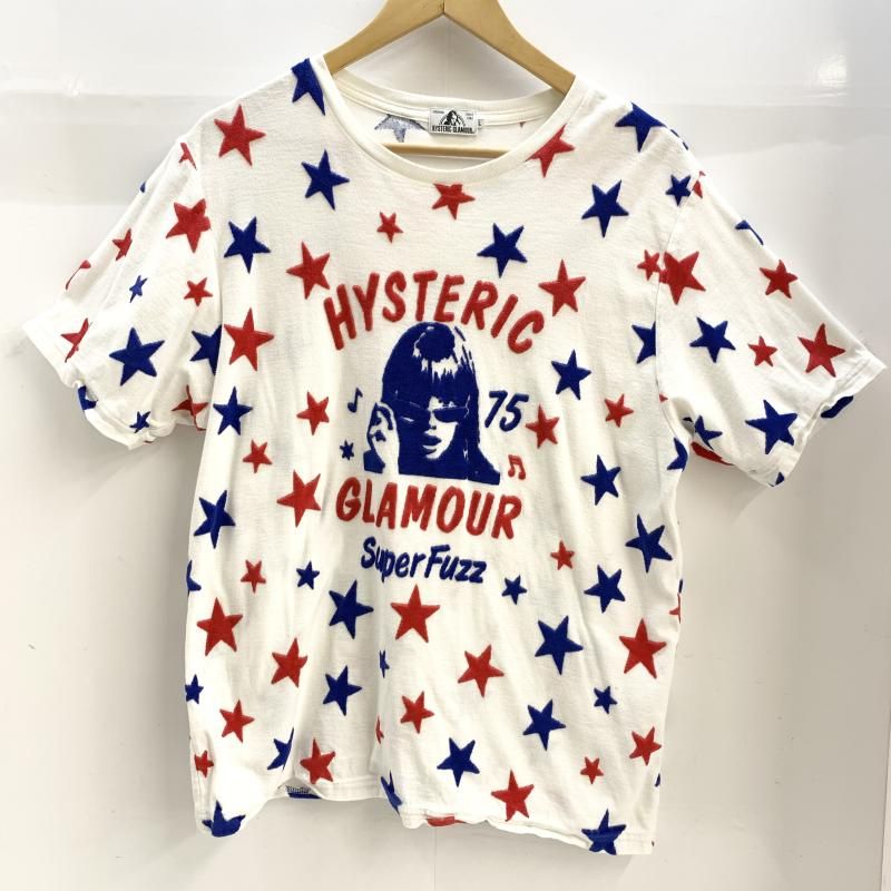 【中古】HYSTERIC GLAMOUR スター柄Tシャツ L 02182CT17 ヒステリックグラマー[92][240092339074] 中古】HYSTERIC GLAMOUR スター柄Tシャツ L 02182CT17 ヒステリック