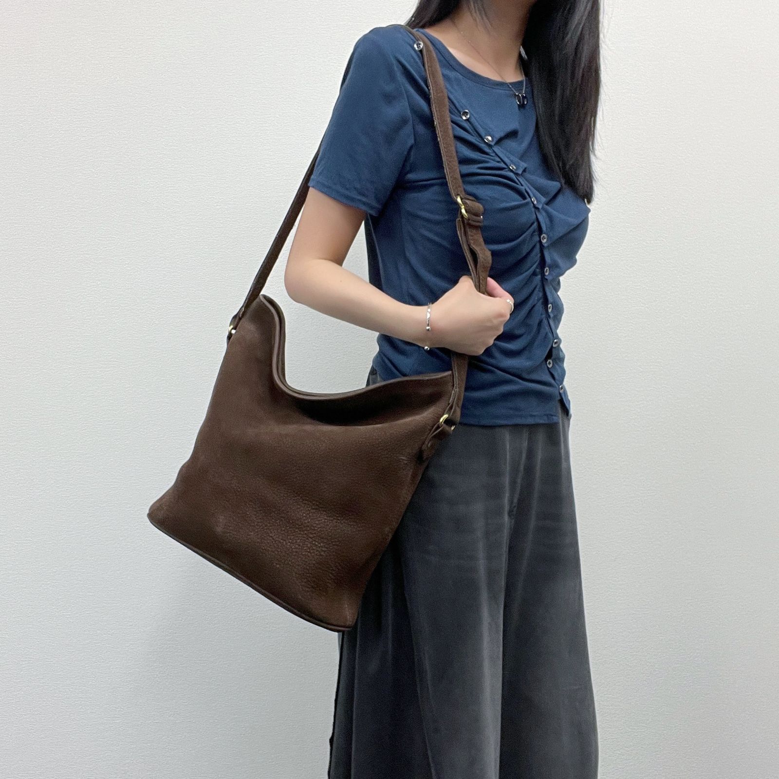中古】COACH コーチ バケットショルダー ショルダーバッグ レザー 