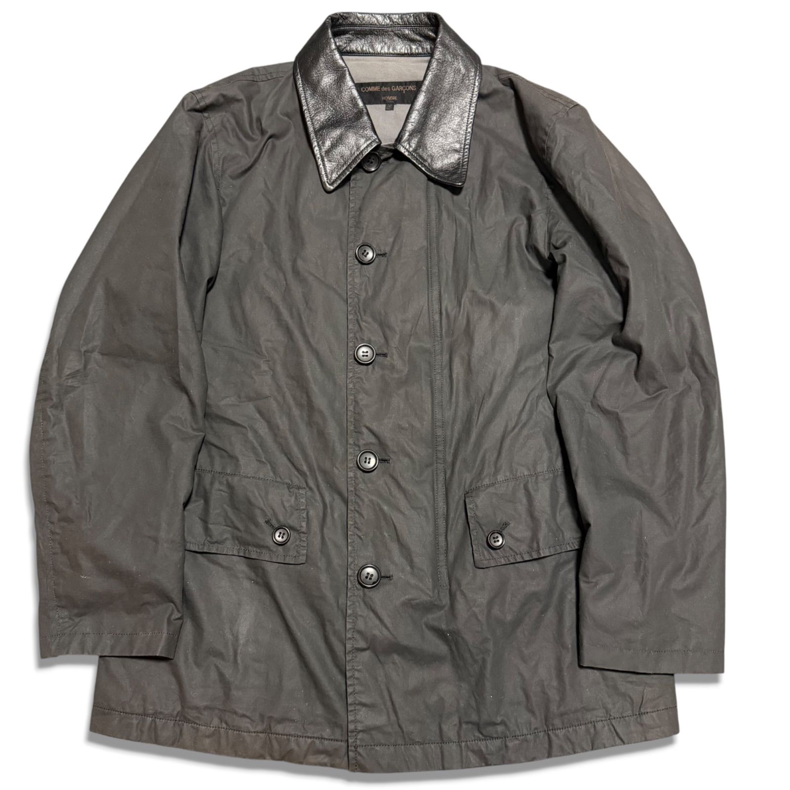 COMME des GARCONS HOMME コムデギャルソンオム AD2003 襟レザー切替 