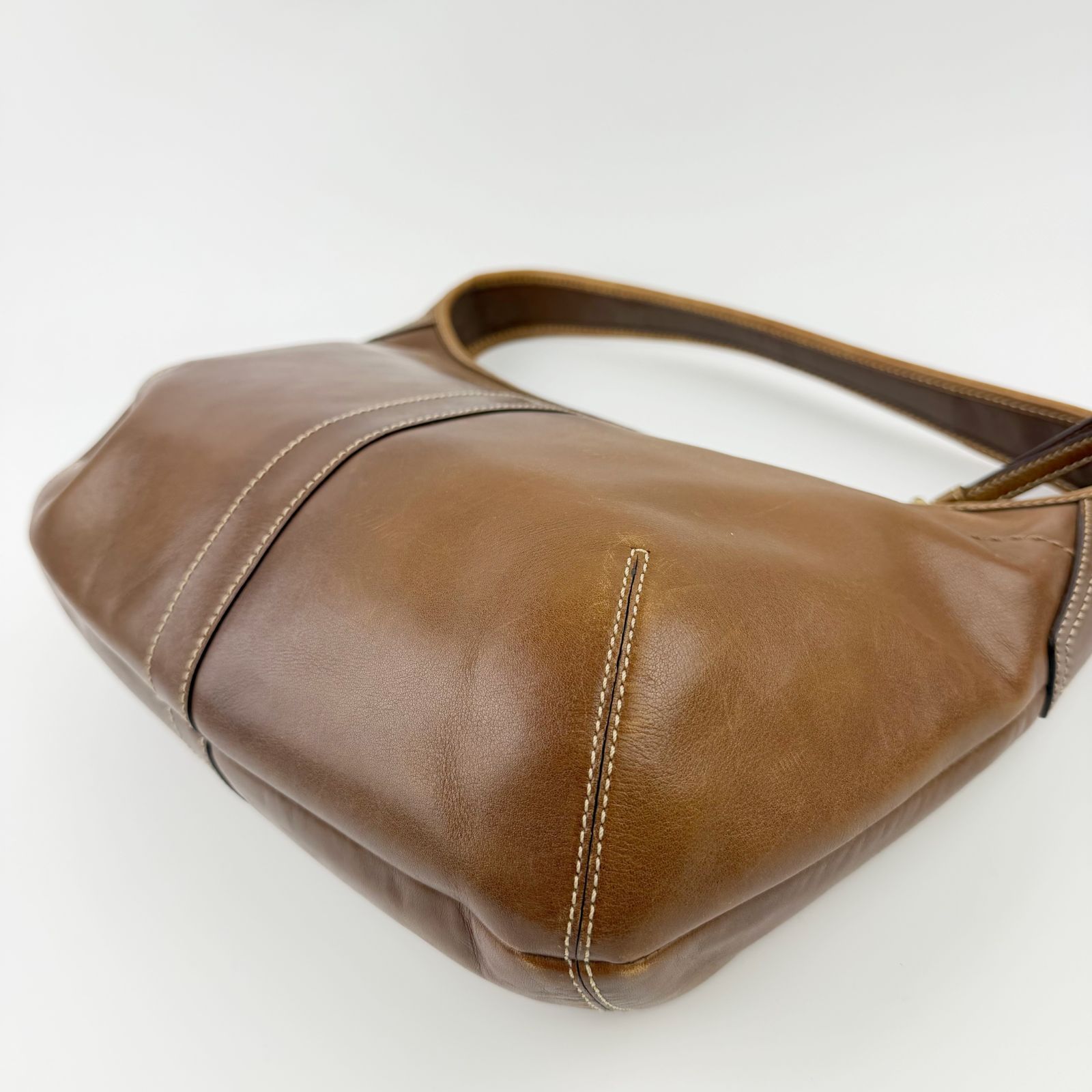 中古】COACH コーチ ワンショルダー ショルダーバッグ レザー ブラウン 