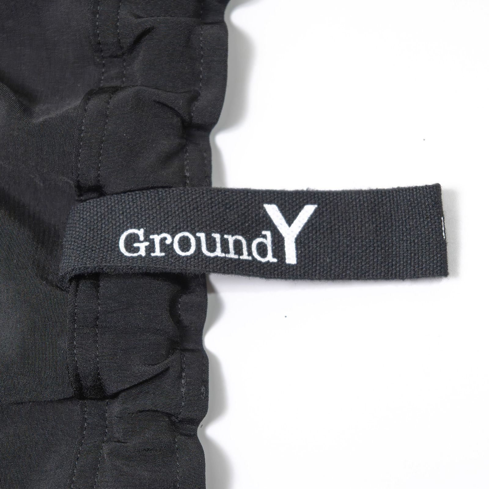 ヨウジヤマモト Ground Y グラウンドワイ スカートパンツ ブラック ユニセックス 3 袴パンツ ラップパンツ アシンメトリー ワイドパンツ 変形パンツ 日本製 モード 黒 ブランド古着 USED