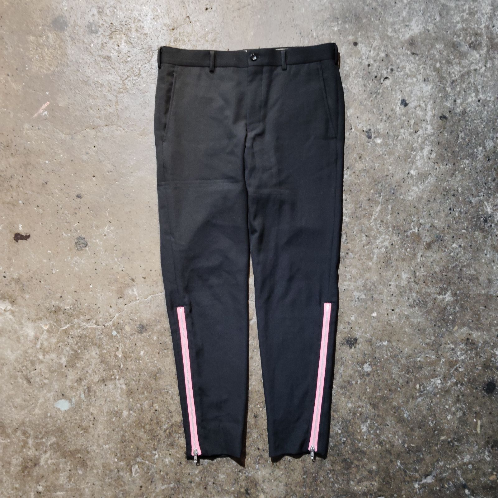 COMME des GARCONS HOMME PLUS 25ss ウールギャバ裾ジップパンツ