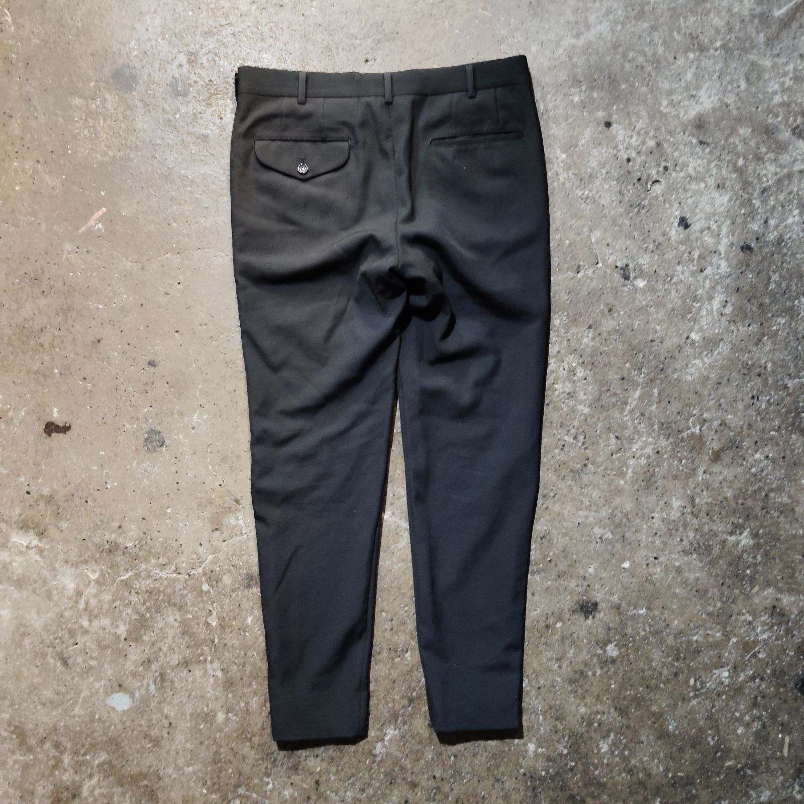 COMME des GARCONS HOMME PLUS 25ss ウールギャバ裾ジップパンツ