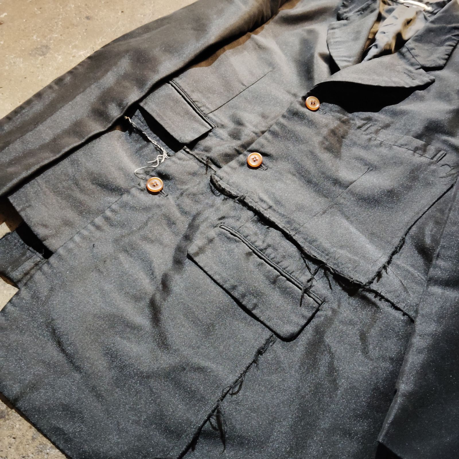 COMME des GARCONS HOMME PLUS 20aw エステル縮絨ねじれジャケット