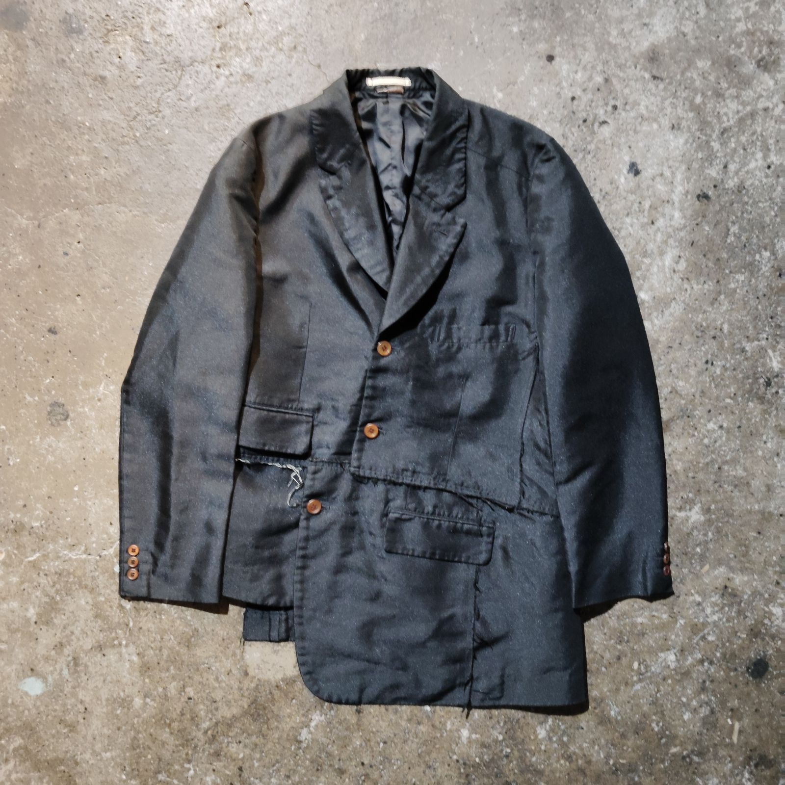 COMME des GARCONS HOMME PLUS 20aw エステル縮絨ねじれジャケット