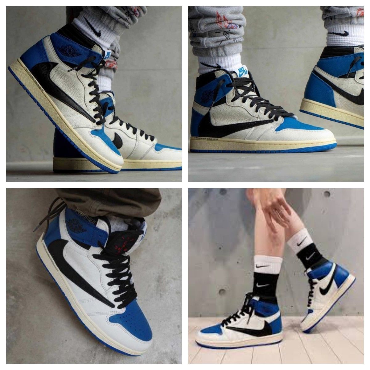 TRAVIS SCOTT × FRAGMENT × NIKE AIR JORDAN 1 HIGH MILITARY BLUE 