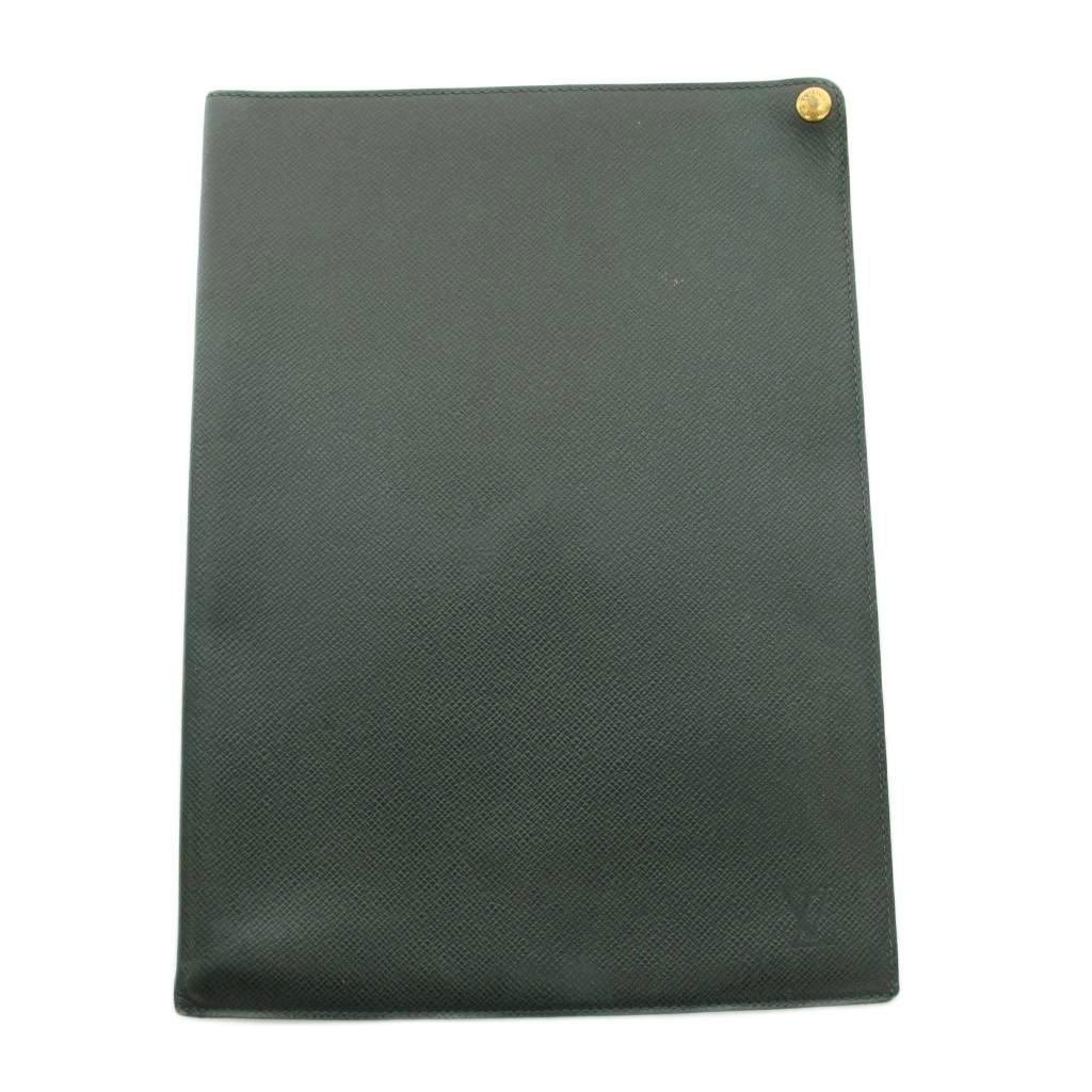 ルイヴィトン LOUIS VUITTON タイガ 書類ケース ファイル ホルダー レザー 緑 グリーン E34490 /YM ■OH